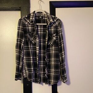 Rock & Republic Monochrome Plaid Men's Shirt